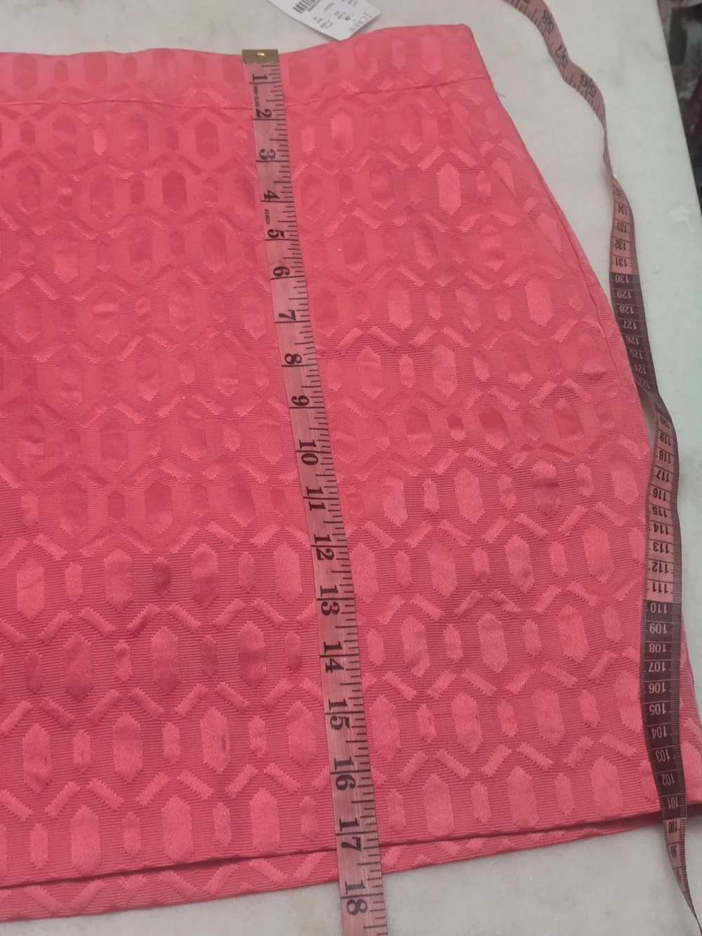 J. Crew Coral Pink Lace-Style Mini Skirt